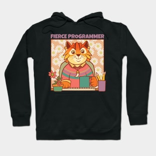 Fierce Programmer Tiger Cat Hoodie